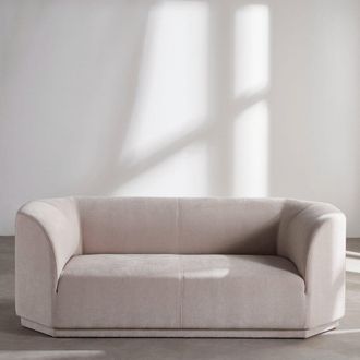 Maisons du monde Sof&aacute; de 2 plazas de tejido tramado beige