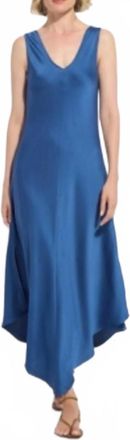 Lyss&eacute; Sakura Satin Handkerchief Maxi Dress In Palermo Blue