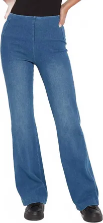 Lyss&eacute; Cotton Blend Denim Trouser In Mid Washa