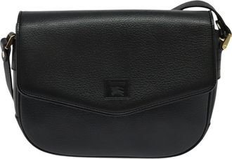Burberry Black Leather Shoulder Bag (Pre-Owned)