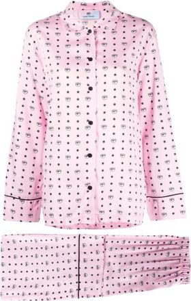 Chiara Ferragni 1242 Pigiama Multilogo - Dames - Pyjama - Roze - L - Nachtkleding