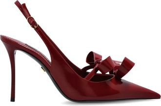 Dolce & Gabbana D&eacute;collet&eacute; Slingback in Vernice - - Shoes - Donna - Rosso - 36 EU