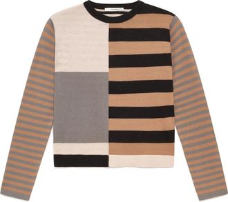 Maliparmi Rhythm Block Knit - Dames - Ronde hals truien - Veelkleurig - L - Wol - Truien & Vesten