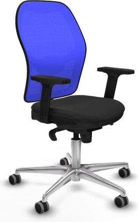 Piqueras y Crespo Piqueras Y Crespo - Jorquera Sincro Malla Azul Similpiel Negro Brazos 2d Base Aluminio Ruedas 65mm Engomada