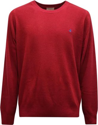 Brooksfield Wollen trui gemaakt in Itali&euml; - Heren - Ronde hals truien - Rood - 3XL - Wol - Truien & Vesten
