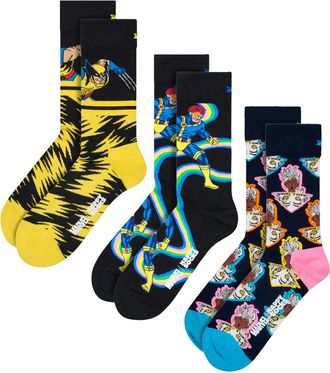 Happy Socks 3-Pack X-Men Sokken Bundel Noviteit Sokken | Cadeau Idee
