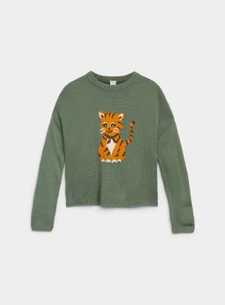 Twik Womens Picture jacquard sweater