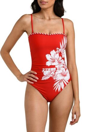 La Blanca Mariner One-Piece Swimsuit in Ruby at Nordstrom, Size 10