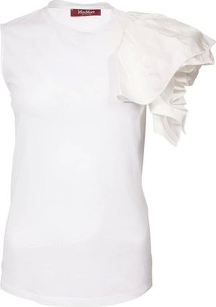 Max Mara Tops, Dames, Wit, M, Katoen, Top van katoen