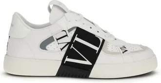 Valentino Garavani White Calf Leather Bos Taurus Low Top Mens Sneakers