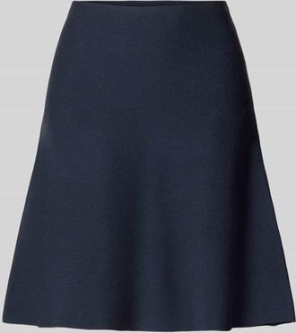 Christian Berg Strickrock aus Viskose-Mix mit elastischem Bund in Marine, Gr&ouml;&szlig;e 34