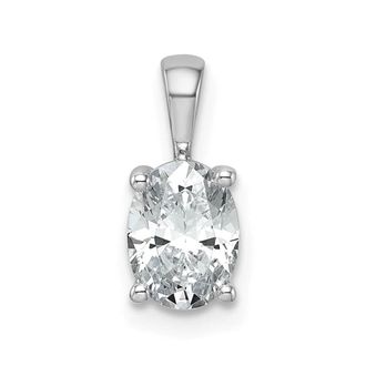 Diamond2Deal 14k Gold 1 Ct Lab Grown Diamond Oval Pendant