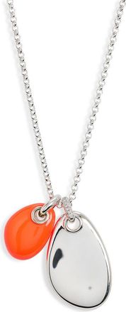 John Hardy Diamond Bail Enamel Pendant Necklace in Orange at Nordstrom Rack