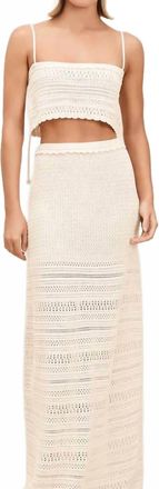 Devon Windsor Whitney Knit Crop Top In Opal