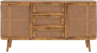 Rendez-Vous D&eacute;co Aparador De 2 Puertas Y 3 Cajones En Ca&ntilde;a - Wava