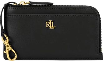 Ralph Lauren Leren Kaarthouder met Rits - Dames - Portefeuilles - Zwart - ONE Size - Leer - Accessoires