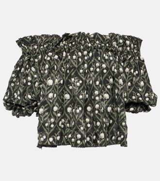 Agua Bendita Uruc&uacute; Perla off-shoulder blouse