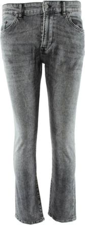 HUGO BOSS Heren, Jeans, Grijs, Maat: W34 L32 Katoen