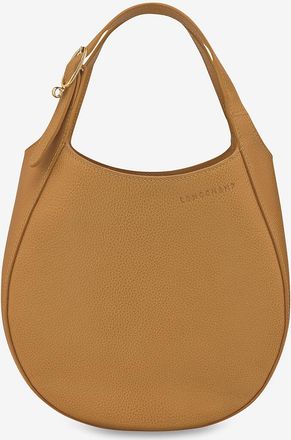 Longchamp Abgerundete Handtasche aus genarbtem Leder Le Foulonné S