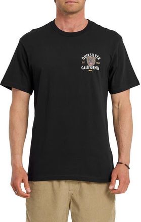 Quiksilver CA Bear Cotton Graphic T-Shirt in Black at Nordstrom, Size Xx-Large