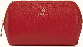 Furla Camelia Beauty Case Rosso Veneziano Rosso Pelle Stampata Donna