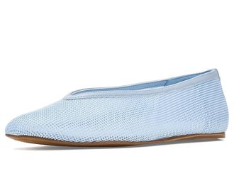 Calvin Klein Zinya Womens Flat Shoes Light Blue Net : 6.5 M, Faux Leather