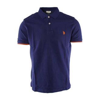 U.S.Polo Association U.S. Polo Assn., Polo Shirts, male, Blue, Size: 2XL Blue Cotton Mens Polo Shirt