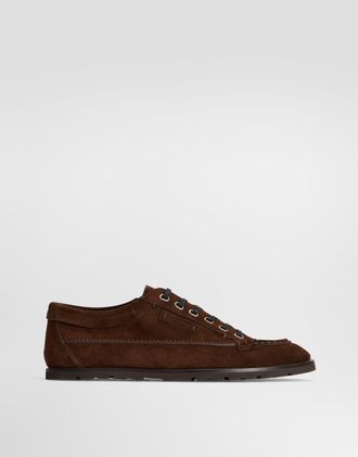 Dolce & Gabbana Split Calfskin Derby Shoes - Man Lace-ups Brown 42.5