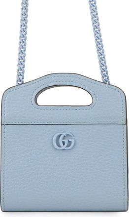 Gucci Light Blue Leather Chain/Shoulder Wallet (Pre-Owned)