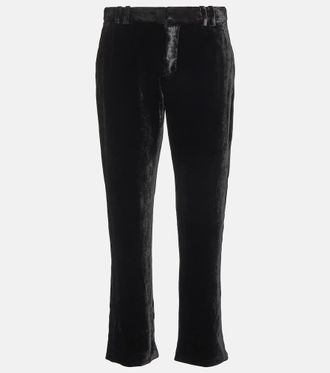 Balmain Cropped velvet pants