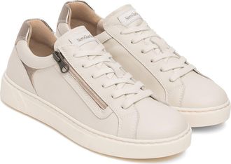 Nero Giardini Low Top Side Zip Sneaker in Beige at Nordstrom, Size 41