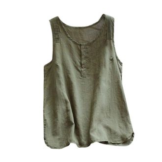 Generic Womens Tank Top Blouse Baggy Sleeveless Cotton Linen Tee Shirts Vest Tank Tops Large Sizes Undershirt for Women Casual Summer Blouses Womens Light and