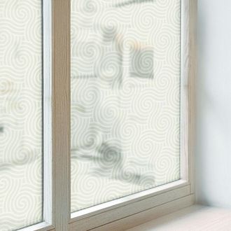 Tulup Pellicola Opaca per Finestre 200x146 cm Vetro Smerigliato Decorativa Autoadesiva Protezione per Cucina Bagno Uffici Camera da Letto PVC Linee curve