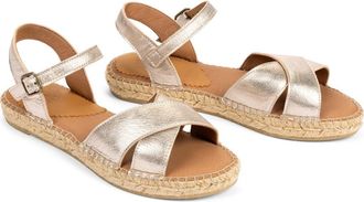 Penelope Chilvers Campo Ankle Strap Espadrille Platform Sandal in Champagne at Nordstrom, Size 11Us