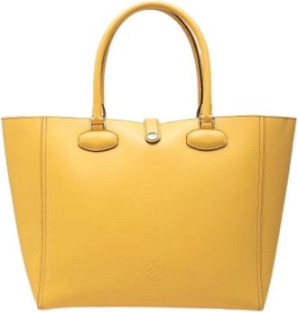 Loewe Pre-owned Leo Tote - Dames - Vintage Shopper - Geel - ONE Size - Leer - Vintage