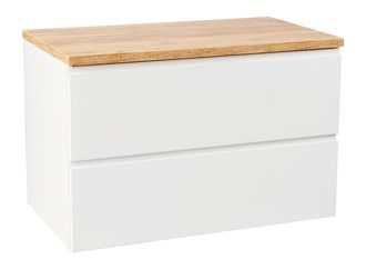 OEM Mueble De Ba&ntilde;o De 60x50 Cm, Suspendido, Blanco Brillante, Con Encimera Modus