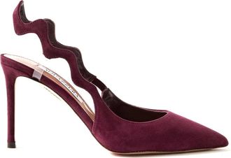 Aquazzura Schoenen, Dames, Paars, 36 1/2 EU, Leer, Artiste Sling 85