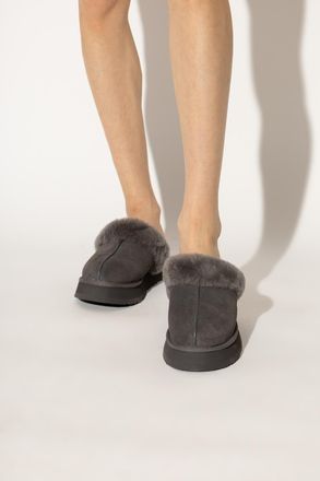 UGG Disquette Suede Slides, Womens, Grey