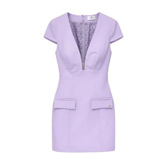 Elisabetta Franchi Dames, Jurken, Paars, Maat: XS Poliester