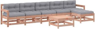 vidaXL Juego De Muebles Jard&iacute;n 7 Pzas Y Cojines Madera Abeto Douglas Vidaxl