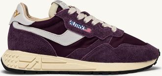 Autry REELWIND LOW SNEAKERS IN WHITE AND WINTER BLOOM NYLON AND SUEDE