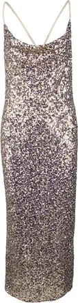 Anna Molinari Long Sequin Dress - Pink