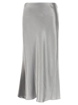 Tory Burch Gray Polyester Midi Womens Skirt