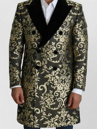 Dolce & Gabbana jacquard double-breasted coat