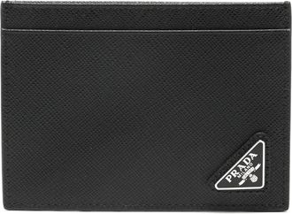 Prada Pasjeshouder met logoplakkaat - Zwart