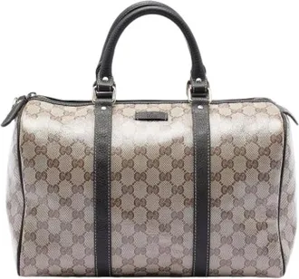 Gucci Pre-owned Handbags, female, Beige, Size: ONE SIZE Pre-owned Fabric Travel Bag