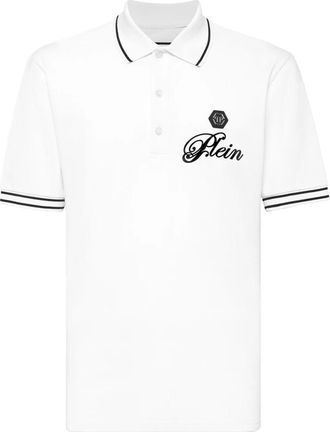 Philipp Plein Piquet Polo Shirt Signature - Heren - Polos - Wit - 3XL - Katoen - Tops