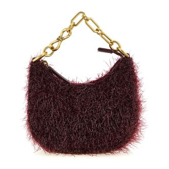 Twinset Tassen, Dames, Rood, ONE Size, Leer, Mini Croissant Handtas