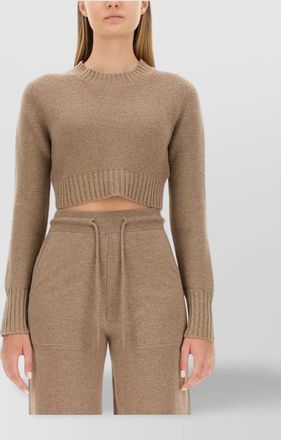 Max Mara knit long sleeve cropped top