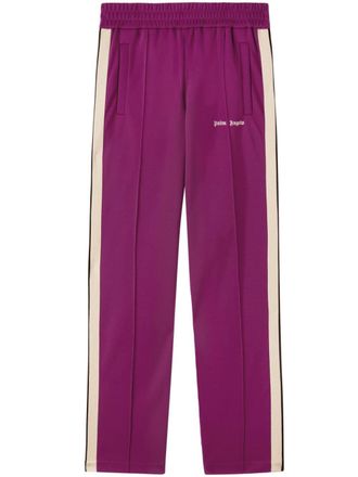 Palm Angels logo-embroidered straight-leg track pants - Purple